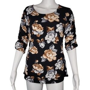 Premise Studio Black‎ Floral Blouse